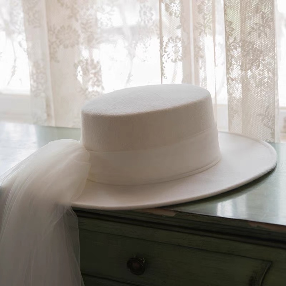 Wedding Hat with Veil - Picture 4 of 7